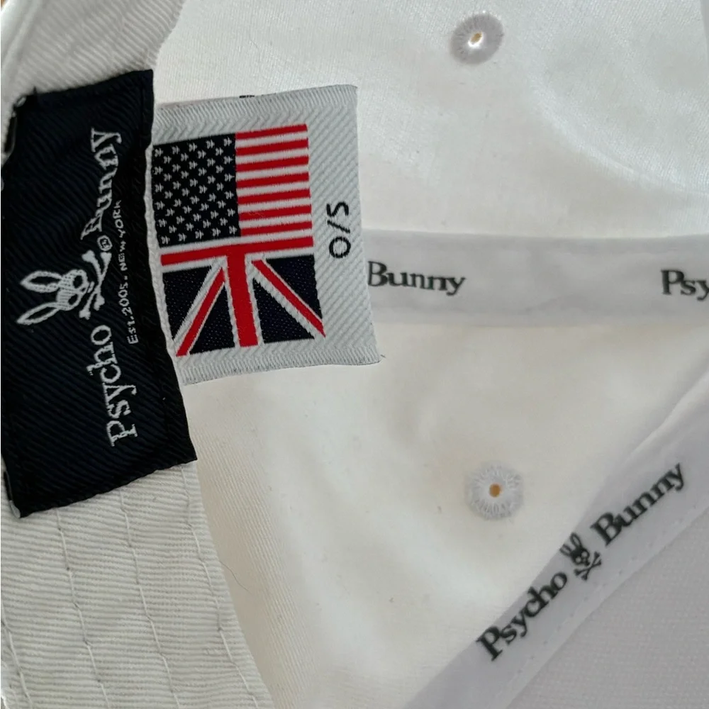 Psycho Bunny White Hat with Green Embroidery - Picture 4 of 6